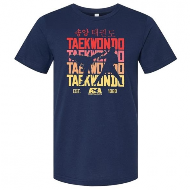 Taekwondo Tricolor Navy T-Shirt
